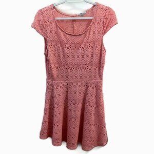 Salmon Orange Charlotte Russe Dress with Lined Skirt Size Large⎜ Satisfactory